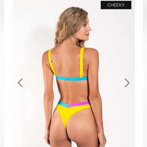 NWT OneOne Swimwear Bikini SET Brighton Red Blue Purple Yellow NEW Jesse Kameron - Picture 6 of 16